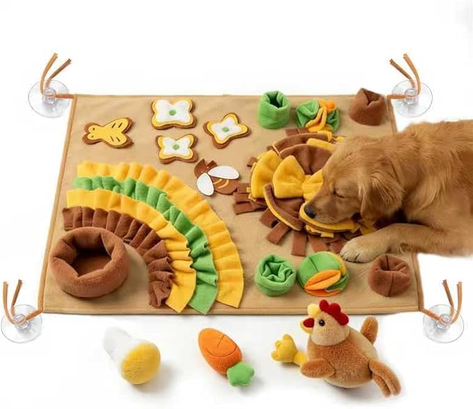 Sniffing Mat for Dogs,Pet Snuffle Mat,Nosework Feeding Mat Slow Feeder,Educational Food Storage Toys,Puppy Interactive Puzzle Food Mat,Food Storage Mat for Self-Entertainment,Easy to Clean, Durable