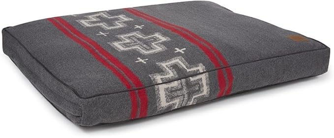 Pendleton Fleece Napper Dog Bed - Cabin Stripe Gray, M