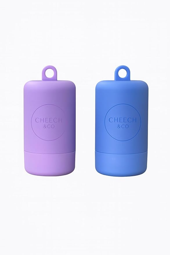 Cheech&Co Hands Free Dog Leash with Poop Bag Holder - for Walking, Hiking, Jogging & Running Small/Medium/Large Dogs (Adjustable 4.3–8.6 ft Light Purple)