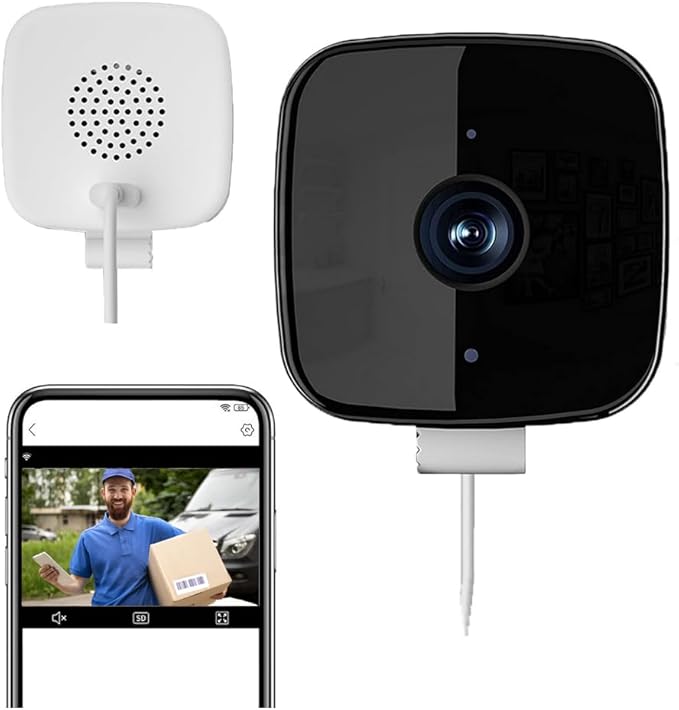 Saker Smart 2K Window Security Camera Plus 2026| 2.4GHz & 5GHz Indoor Cameras with Color Night Vision,Motion Alerts | 24/7 Recording for Home Security | Easy & Quick Install