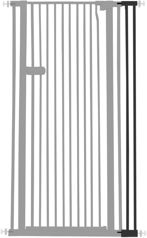 Lumizone Extra Tall Cat Gate Extension Kit 61.02" High Pressure Mounted 2025 New 4.13" Extra Wide 1.37" Gap No Drilling Tall Pet Gate for Dogs (Black, 61.02" H x 4.13" W, Extension)
