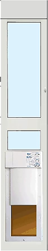 Power Pet Electronic Dog Door - High Tech Pet WiFi Electronic Pet Doors - Automatic Sliding e-Glass Electronic Dog Doors - Medium Pets up to 25 lbs - Regular 75" - 80-1/4" Patio Doors - PX1-SRE-WIFI