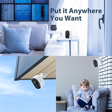 Zmodo 2 Security Cameras – Indoor Mini Pro + Wireless Outdoor/Indoor Battery Cam – Night Vision, AI Motion Detection, 2-Way Audio, Alexa Compatible, Cloud/SD Storage