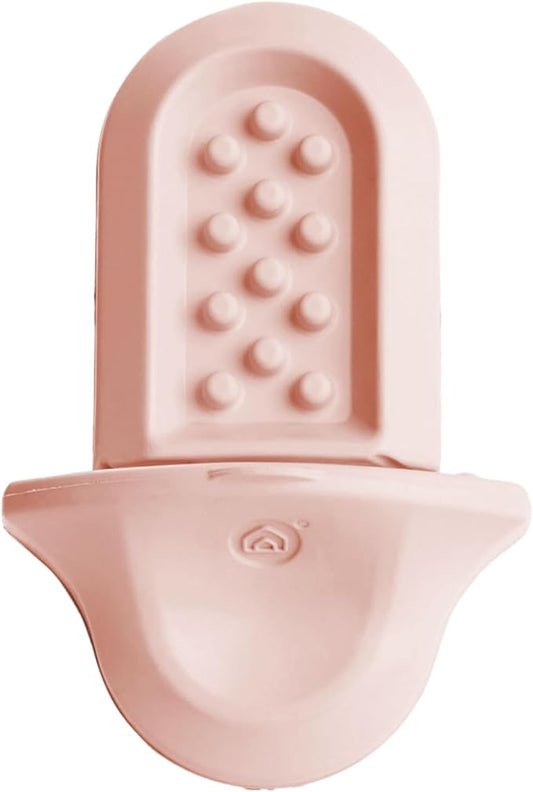 Diggs Groov Crate Training Aid for Puppies and Nervous Dogs – Calming Lick Mat for Crate Training & Separation – Puppy Enrichment Toy with Freezer Shell – BPA-Free – (Blush)