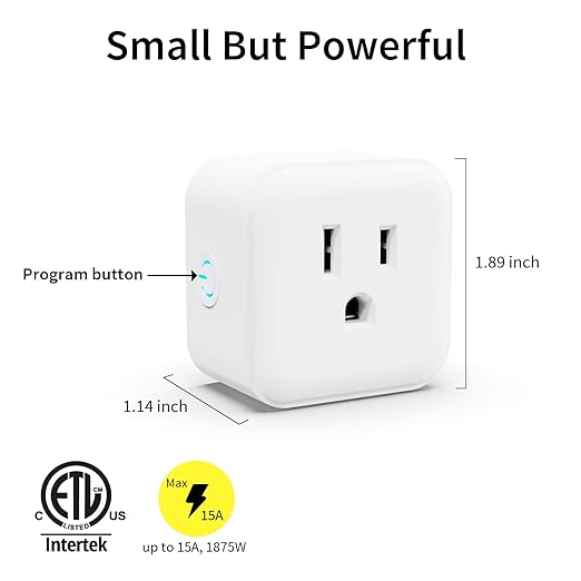 Minoston Z-Wave Outlet Mini Plug-in Socket, Z-Wave Hub Required, 800 Series Zwave Plug Built-in Repeater/Range Extender, Work with SmartThings, Wink, Alexa, Google Assistant, FCC Listed (MP21Z)