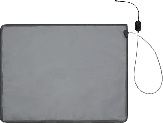 Dog Heating Mat, 22x18in Waterproof Pet Pad for Dogs Smart Thermostat Switch, Whelping Supplies Heated Dog Bed, Puppy Heating Pad Mat