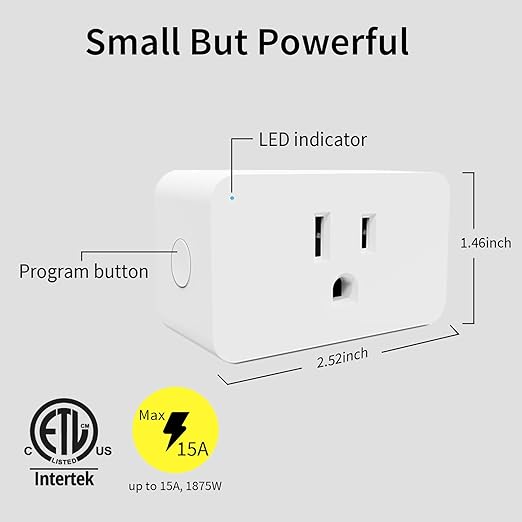 Minoston Z-Wave Plug, 800 Smart Plug, Built-in Repeater Range Extender, 1300FT LR Range, Z-Wave Hub Required, Zwave Outlet Compatible with SmartThings, Hubitat, Vera, ETL Listed (MP31Z)