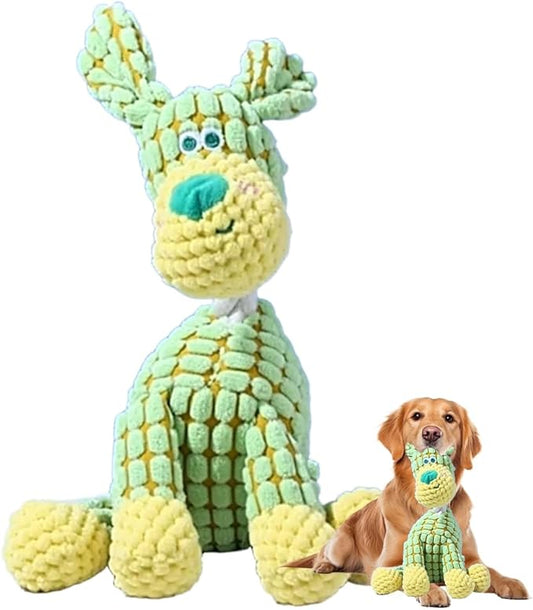 Indestructible Dog Toy, 2026 New Durable Plush Dog Toys for Aggressive Chewers, Squeaky Chew Toy for Small Medium Large Dogs Puppy Teething Toys (Green)