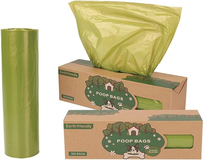 Dog Poop Bags-300 Bags per Roll, 2 Pack, 600 Bags, Cat Litter Waste Bags, Fit Most Scooper, Durable Big Dog Poop Bags, Easy Dispensing and Grab