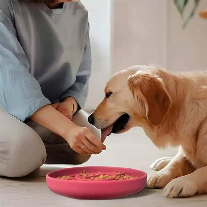 Slow Feeder Dog Bowls，Silicone pet Bowl，Suitable for Pets who eat Quickly, Prevent Choking, and Extend Feeding time