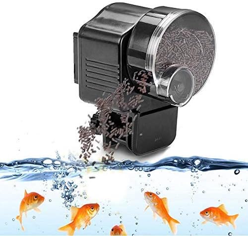 Fdit Home Aquarium Fish Automatic Food Feeder Timer Black