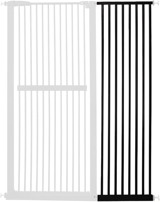 Lumizone Extra Tall Cat Gate Extension Kit 61.02" High Pressure Mounted 16.73" Extra Wide 1.37" Gap No Drilling Tall Pet Gate for Dogs (Black, 16.73" W)