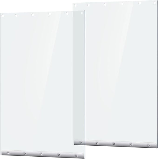 Ripeng 2 Pcs Dog Door Replacement Flaps 15 x 23.5 Inch Compatible with Dog Door Model DSRWSL, Fit Dogs up to 120 Lbs, Clear Flexible Weatherproof Pet Supplies Home Flap, Easy to Install