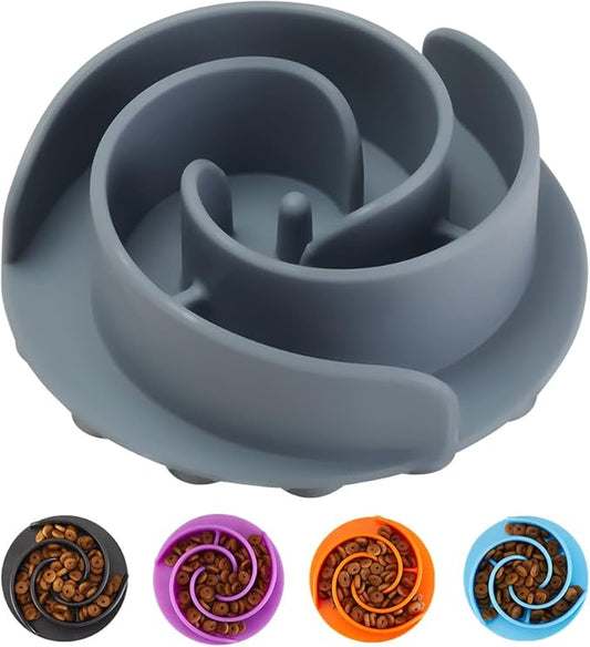 Slow Feeder Dog Bowls Insert, Animire Soft Silicone Slow Eating Food Bowl for Small, Medium and Large Dogs