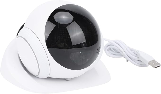 Asixxsix Pet Camera Robot, Wireless 1080P 360 Rotation 121 Wide Angle Indoor Movable Security Camera with Night Vision, 2 Way Talk, Motion Detection Video Recording for Cats Baby