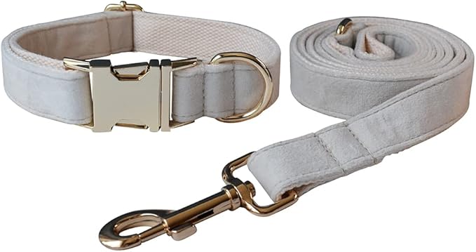 Dog Collar Custom Personalized Engraved Name and Phone Number for Puppy Small Medium Large Pets (S, Cream)