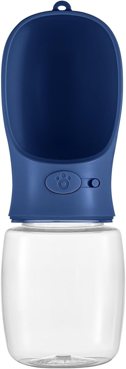 WePet Portable Dog Water Bottle, 12 OZ, Leak Proof Puppy Water Dispenser with Drinking Feeder for Pets Outdoor Walking, Hiking, Travel, Food Grade Plastic
