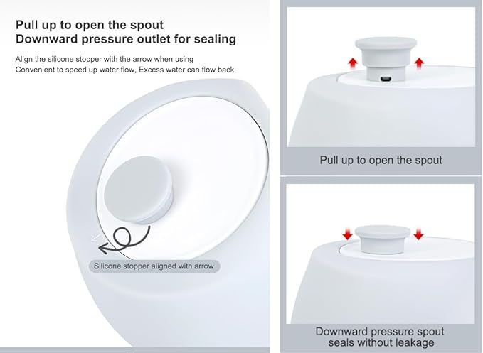 Large Dog Water Bottle,Travel Size Leak Proof Portable Soft Silicone Foldable Storage Puppy Water Dispenser for Pets Outdoor Walking, Hiking, Travel(19 oz Grey)