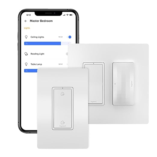 Legrand Radiant WNRH10KITWH Smart Switch with Netatmo Starter Kit, Tamper Resistant, Compatible with Alexa, Google Assistant & Apple HomeKit, White (1 Count)