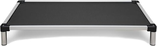 K9 Ballistics Chew Proof Elevated Outdoor Cooling Cot Bed for X Large Dogs - Virtually Indestructible, Preassembled, Withstands Aggressive Chewers - XL, Obsidian Black Ripstop