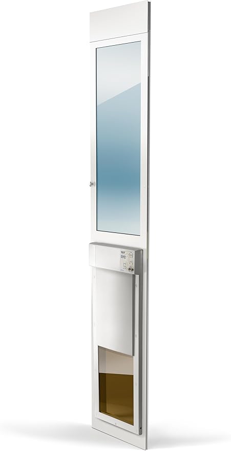 Power Pet Electronic Dog Door - High Tech Pet Electronic Pet Doors - Fully Automatic Sliding e-Glass Electronic Dog Doors - Large Pets up to 100 lbs - Tall 92-3/4" - 96" Patio Doors - PX2-SEGT