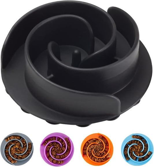 Slow Feeder Dog Bowls Insert, Animire Soft Silicone Slow Eating Dog Food Bowl for Small, Medium and Large Dogs, Compatible with Regular and Elevated Bowls