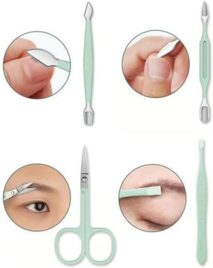 Portable Nail Clipper Set (12/16pcs), Folding Leather Nail Clipper Set, Easy Storage Manicure Kit with Clippers, Cuticle Trimmer & Care Tools, Compact Manicure Kit (Yellow 16PCS)