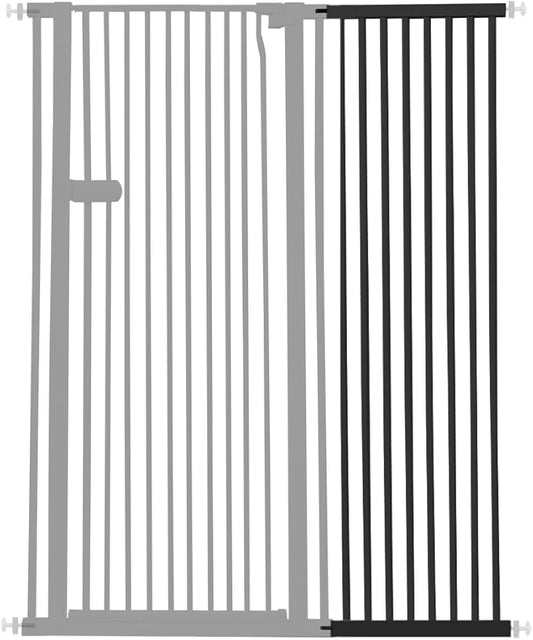 Lumizone Extra Tall Cat Gate Extension Kit 55.12" High Pressure Mounted 2025 New 16.73" Extra Wide 1.37" Gap No Drilling Tall Pet Gate for Dogs (Black, 55.12" H x 16.73" W, Extension)