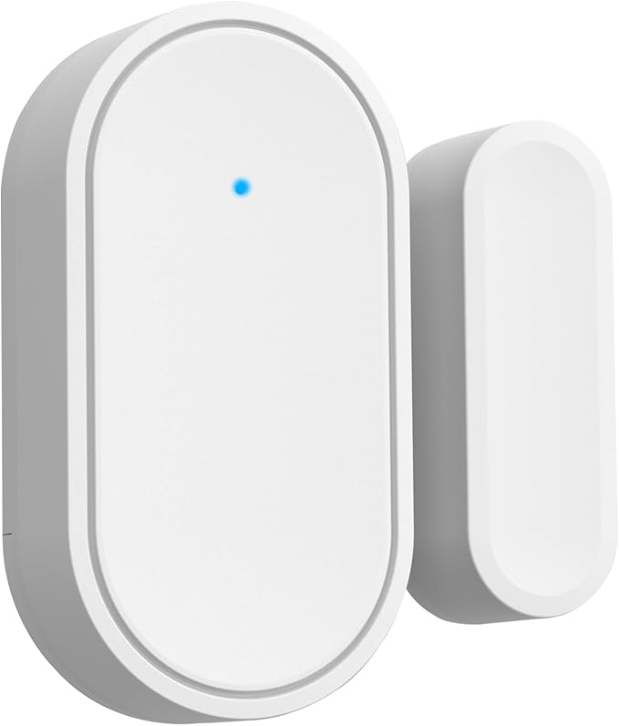 Door Sensor Detector,Smart Wireless Window Sensor Real time Alarm Compatible with Security Alarm System&Alexa&Google Assistant,Home Security Door Open Contact Sensor for Bussiness Burglar Alert