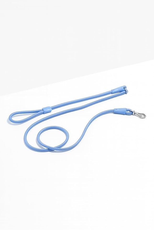 Cheech&Co Hands Free Dog Leash with Poop Bag Holder - for Walking, Hiking, Jogging & Running Small/Medium/Large Dogs (Adjustable 4.3–8.6 ft Light Blue)