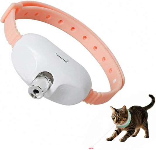 Automatic Cat Laser Collar – Smart Interactive Hands-Free Laser Toy to Keep Cats Active,Lazer Pointer cat Toy,Tumbler Wobble Teaser,USB Charging Electric Vibration Exerciser