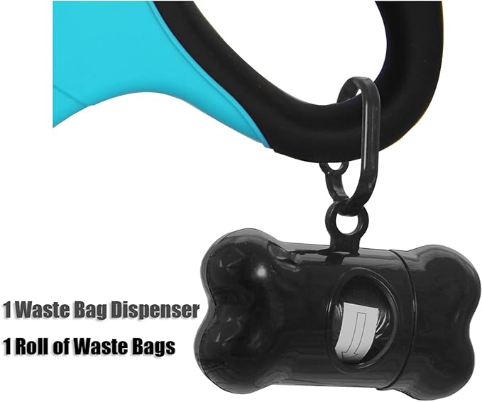 13 ft Retractable Dog Leash for Large Dogs up to 26 lbs,Tangle-Free Nylon Tape,Blue S