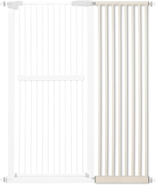 Lumizone Extra Tall Cat Gate Extension Kit 61.02" High Pressure Mounted 16.73" Extra Wide 1.37" Gap No Drilling Tall Pet Gate for Dogs (Cream, 16.73" W)