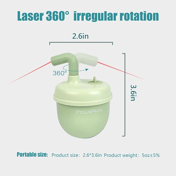 CALEMBOU Cat Laser Toy,Pet Automatic Laser Cat Toys for Indoor Cats Kitten Tumbler Interaction Toys, USB Charging, 360 Degree Irregular Rotation Three Adjustable Modes