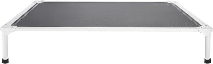 VEVOR Chew Proof Elevated Dog Bed, Portable Raised Dog Cot with Aluminum Tube Metal Frame and Breathable Textilene Mesh, Indoor & Outdoor Pet Cooling Raised Hammock Bed, XL, Gray