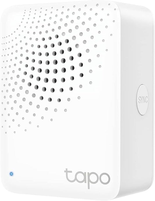 Tapo Smart Hub with Built-in Chime, REQUIRES 2.4GHz Wi-Fi, Reliable Long-Range Connections with Tapo Sensors, Sub-1G Low-Power Wireless protocol, Connect up to 64 smart devices (H100)