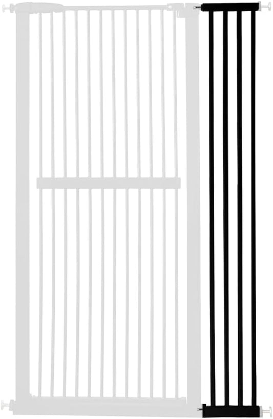 Lumizone Extra Tall Cat Gate Extension Kit 61.02" High Pressure Mounted 8.27" Extra Wide 1.37" Gap No Drilling Tall Pet Gate for Dogs (Black, 8.27" W)