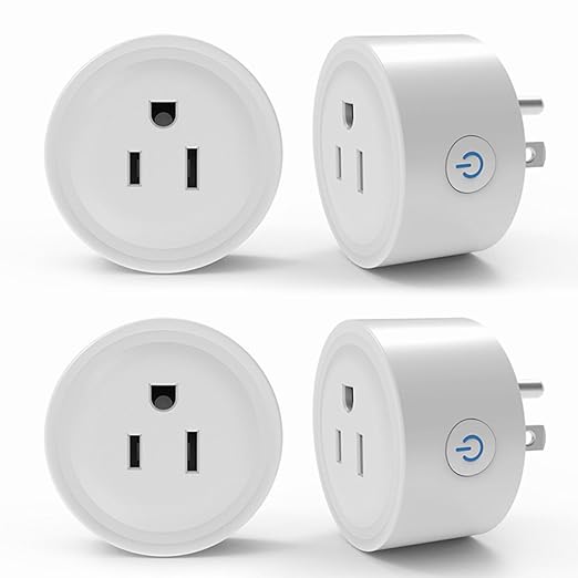 WiFi Smart Plug | Compatible with Alexa & Google Home | WiFi Outlet for Remote Control & Timer and Schedule Function | No Hub Required | Safety Certified (4Pack)