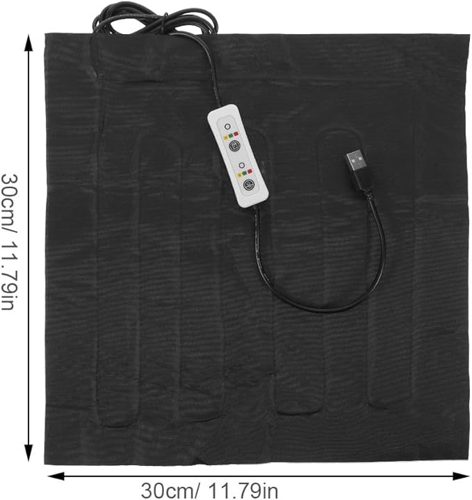 NUOBESTY USB Pet Heating Pad with Adjustable Temperature and Timer Cat Heat Mat for Indoor Use Dog Warming Pad Electric Heated Mat for Small Animals