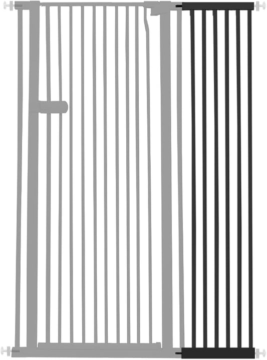 Lumizone Extra Tall Cat Gate Extension Kit 55.12" High Pressure Mounted 2025 New 12.60" Extra Wide 1.37" Gap No Drilling Tall Pet Gate for Dogs (Black, 55.12" H x 12.60" W, Extension)