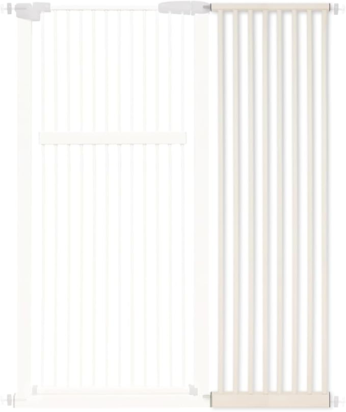 Lumizone Extra Tall Pet Gate 55.12" High Pressure Mounted 16.73" Wide Extension kit 1.37" Gap (16.73" W, Cream White)