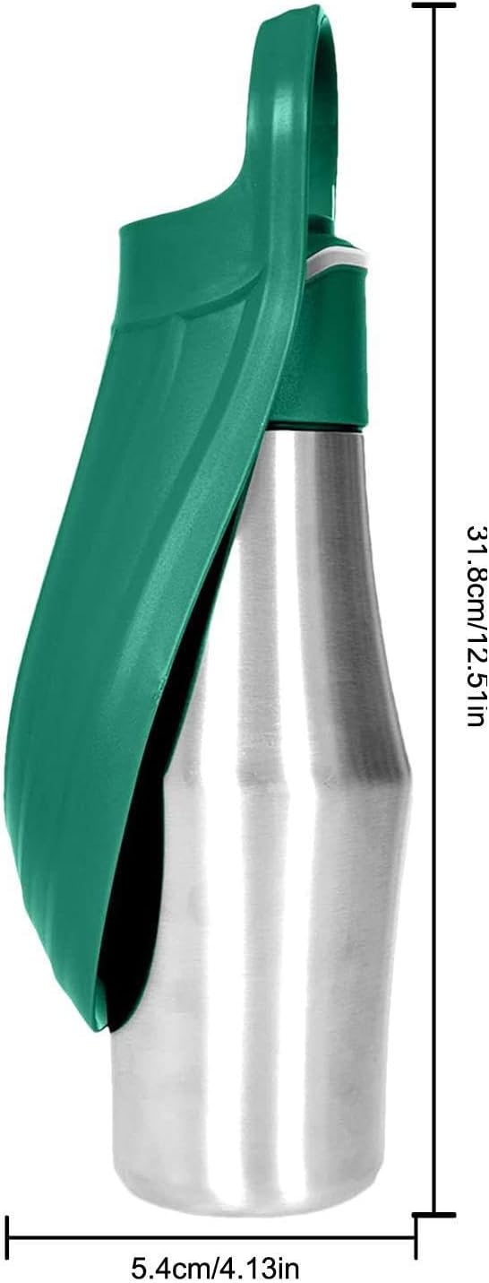 Puppy Water Bottle - 27oz Pet Hydration Bottle, Stainless Steel Portable Pet Bottle, Leak Proof Puppy Water Dispenser, Walking Dog Water Bottle, Dog Water Feeder Bottle for Outdoor Hiking Trips