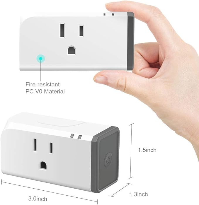 SONOFF S31 Lite 15A WiFi Smart Plug ETL Certified, Smart Socket Outlet Timer Switch, Compatible with Alexa & Google Home, IFTTT Supporting, No Hub Required,2.4 Ghz WiFi Only 4-Pack
