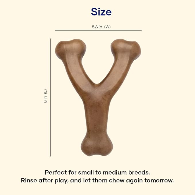 Wishbone – Bacon Flavored Dog Chew Toy | Durable, Long-Lasting, Teeth Cleaning | Safe for Heavy Chewers