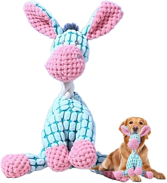 Indestructible Dog Toy, 2026 New Durable Plush Dog Toys for Aggressive Chewers, Squeaky Chew Toy for Small Medium Large Dogs Puppy Teething Toys (Blue)