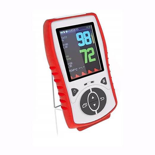 Vet Pulse Oximeter Handheld Oximeter with 2.8" LCD, Pet Vital Signs Monitor for SpO2 / Heart Rate/TEMP, Rechargeable Battery - Veterinary Use for Dogs, Cats, Horses (Free Silicon Case)