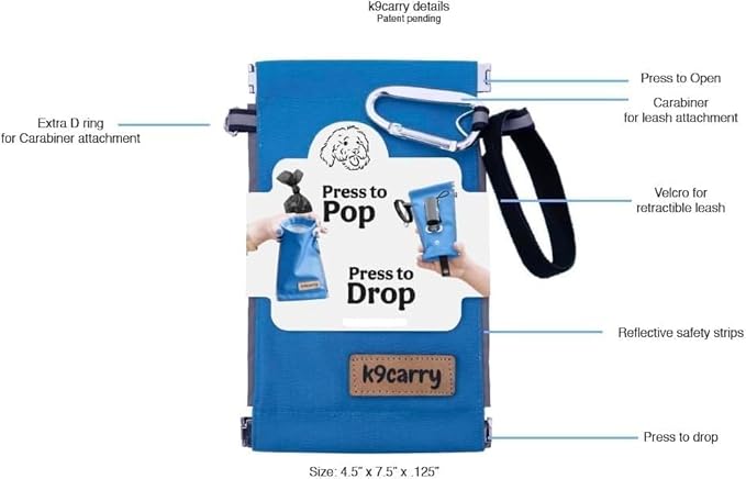 Poop Bag Holders for Leashes with Dog Poop Bags Rolls Biodegradable - Puppy Essentials & Litter Supplies - Durable Dispenser & Leak-Proof Pet Bags, Walking Parks Doggy Accessories Boy Girl Shadow Paw