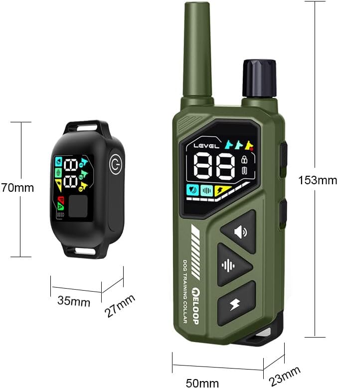 2-in-1 AI Anti-misoperation Smart Dog Bark Collar, Dog Training Collar with 3300FT Remote, IPX7 Waterproof Automatic Anti-Barking Device for 1 Dog with Beep, Vibration, Safe Shock Modes