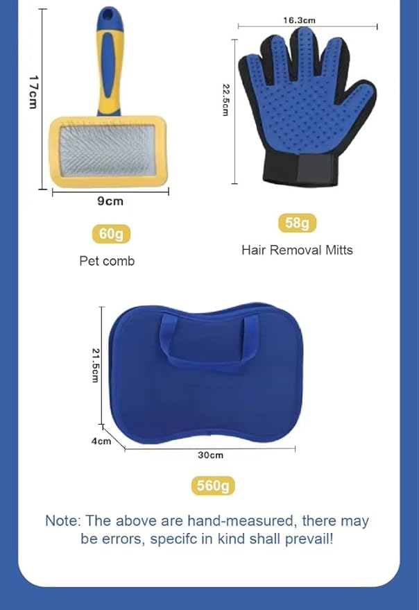 Professional 8-Piece Pet Grooming Kit for Dogs & Cats – Deshedding Brush, Nail Clippers, Scissors, Comb, Grooming,Beauty File,Collapsible Dog Bowls,pet Toothbrush,Glove & Travel Case