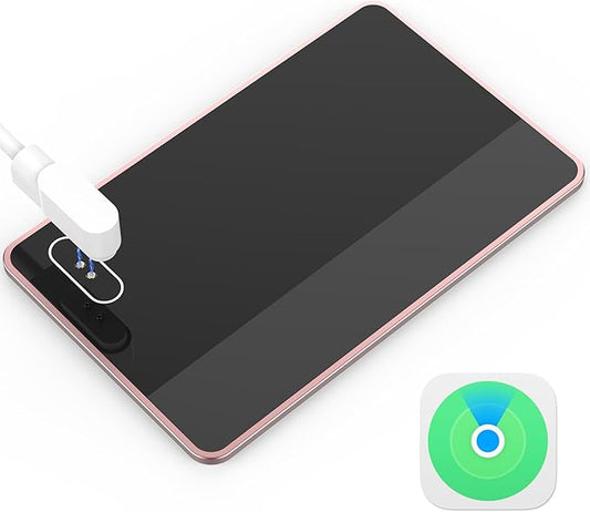 Wallet Tracker Card, [Apple MFi Certified] Wallet Tracker 0.08in Slim Rechargeable Smart Tracking Card Bluetooth Wallets Finder IP68 Waterproof for Purse, Keys, Bags, Passport (iOS Only)